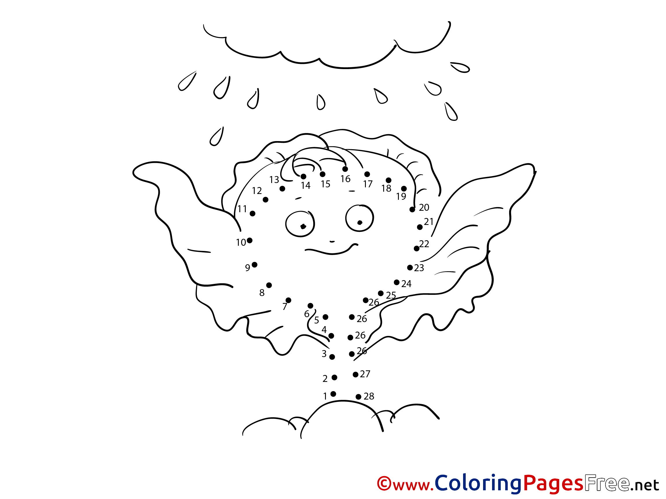 Flower Coloring Pages Painting by Number for free