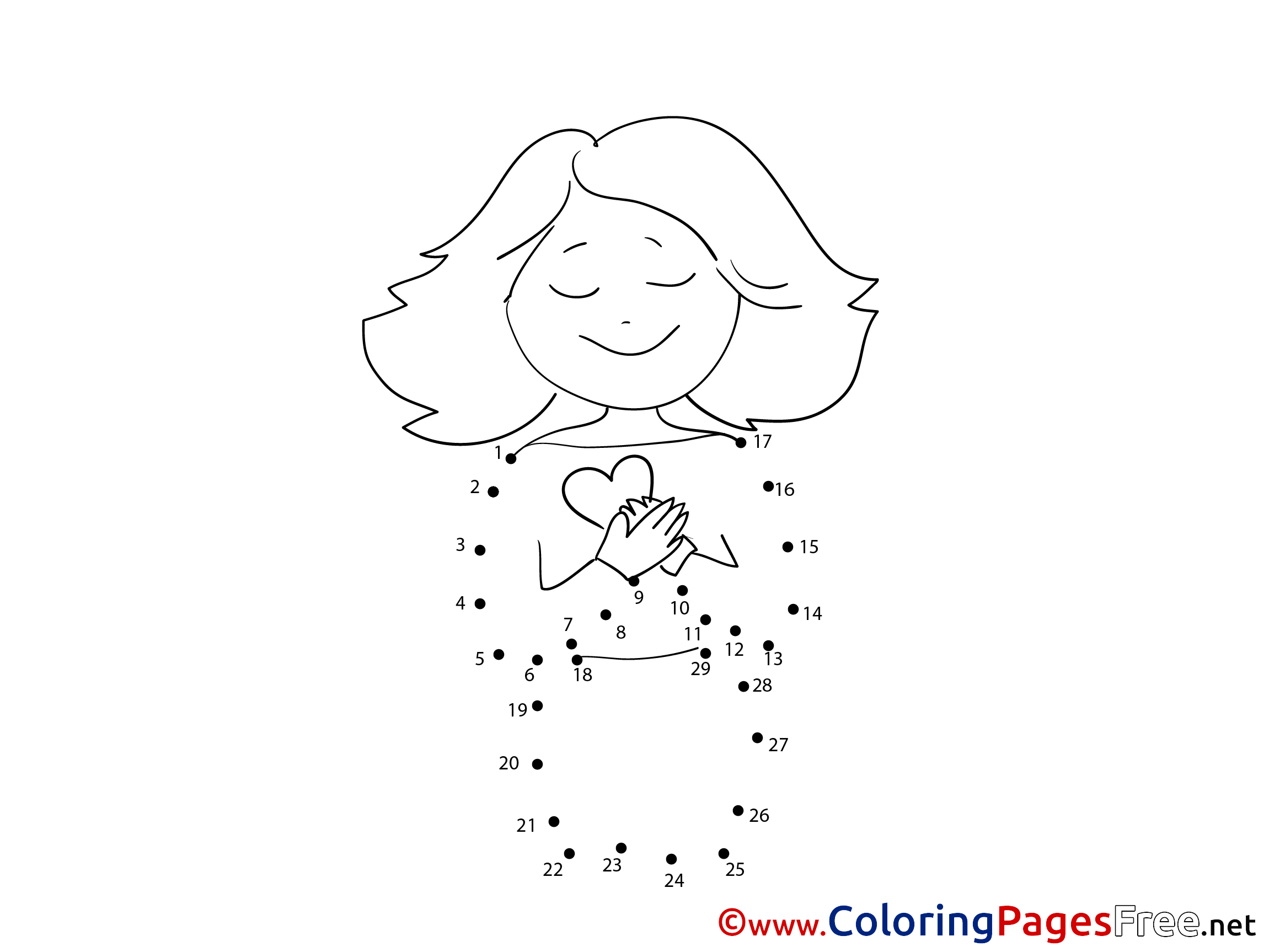 Woman Painting By Number Free Coloring Pages