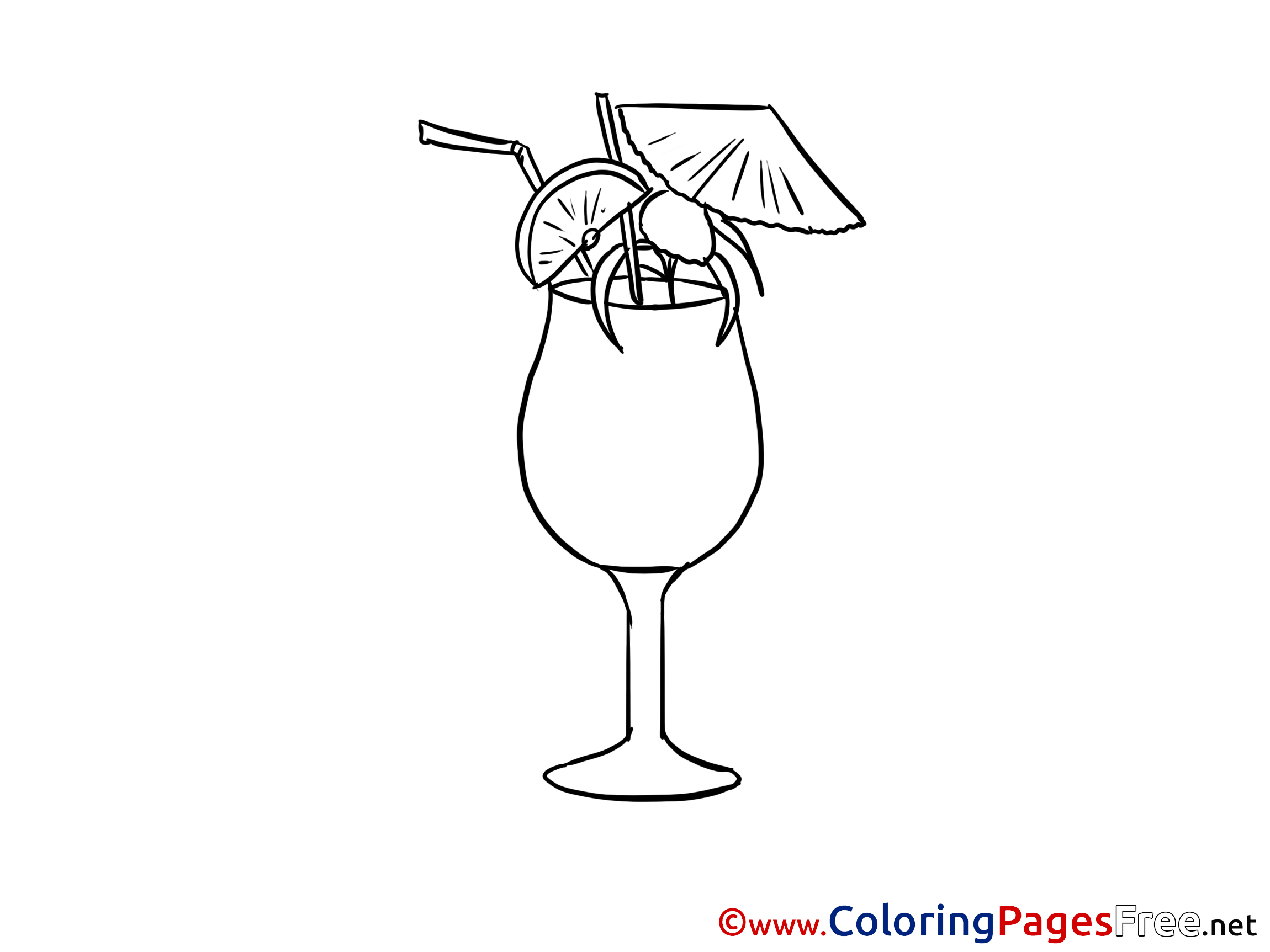 Cocktail Party Printable Coloring Pages For Free