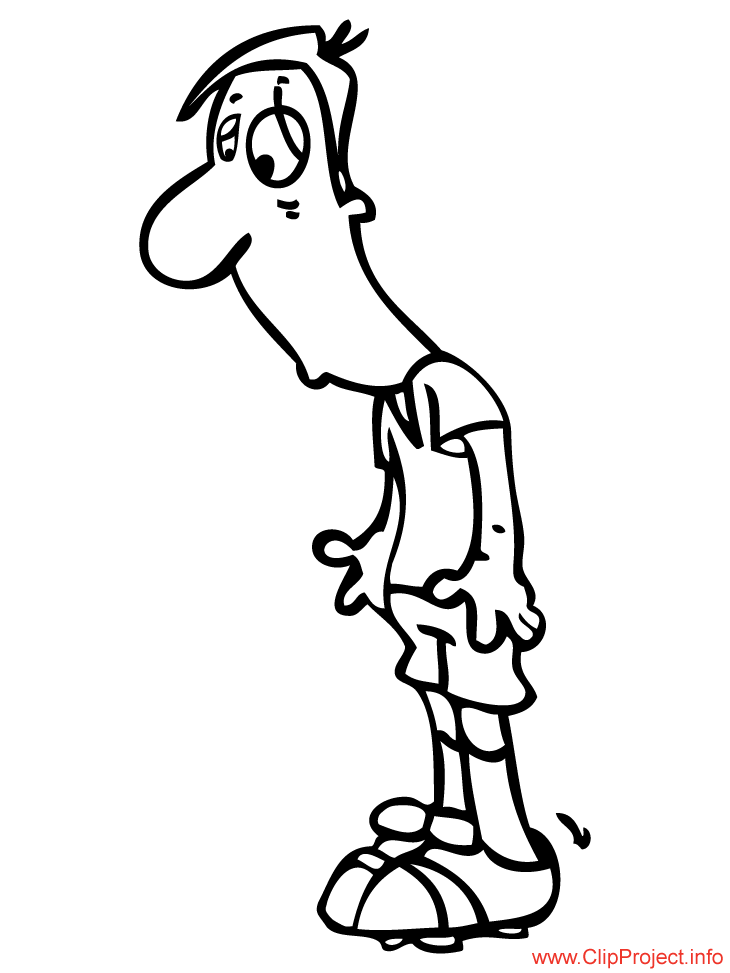 Cartoon man colouring image