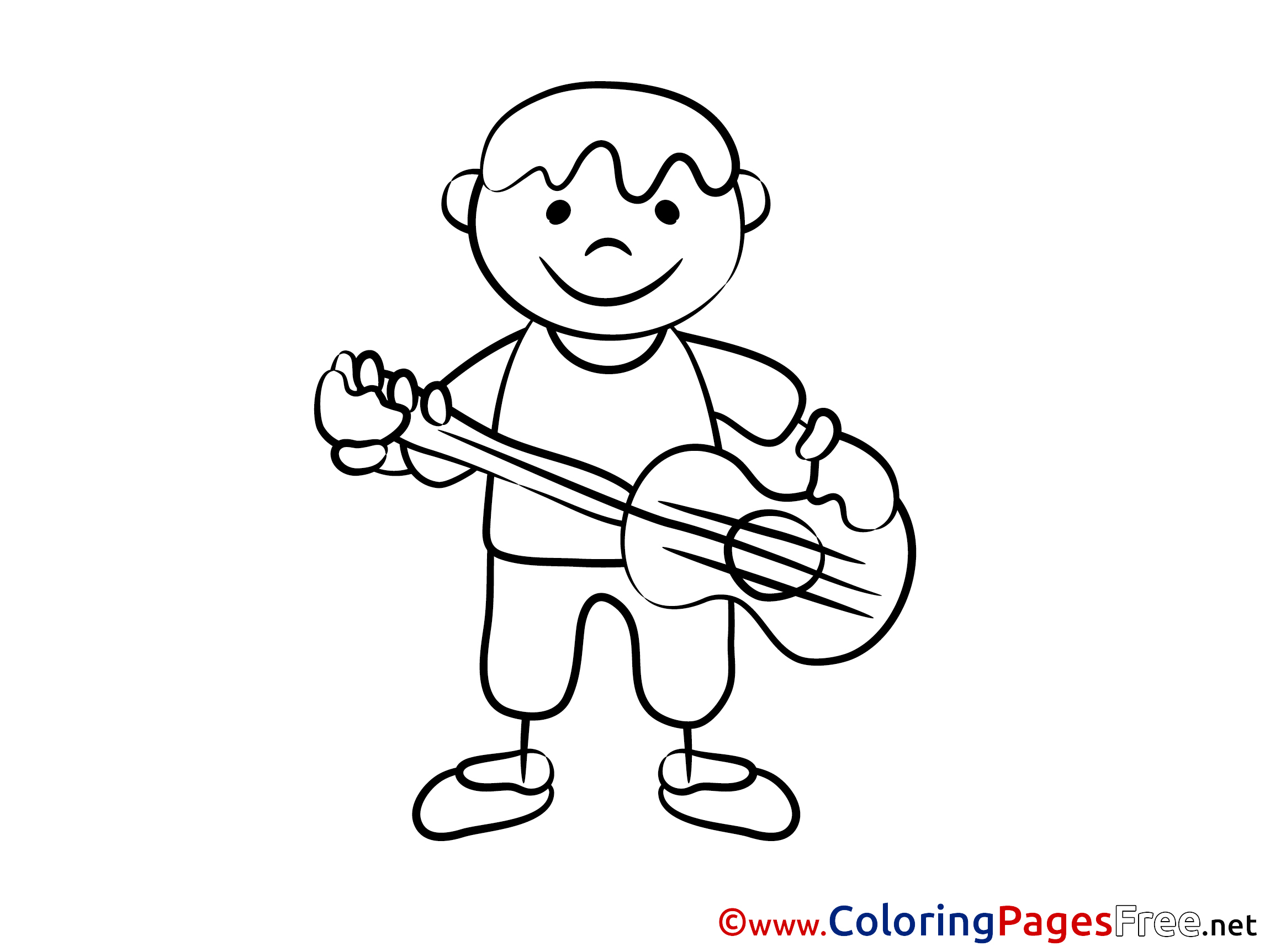 Guitar Coloring Pages For Free