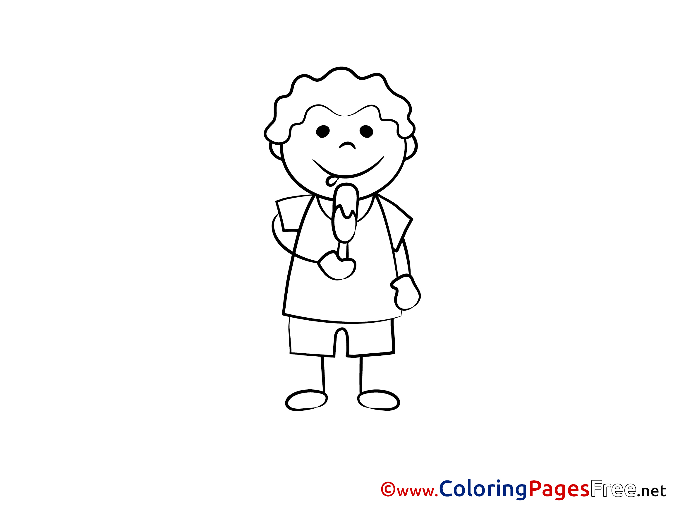 Ice-Cream for Kids printable Colouring Page
