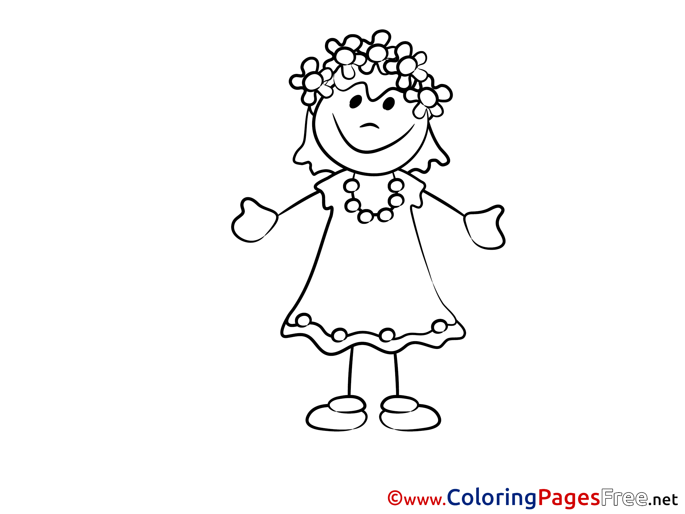 Printable Coloring Pages For Free Beautiful Girl