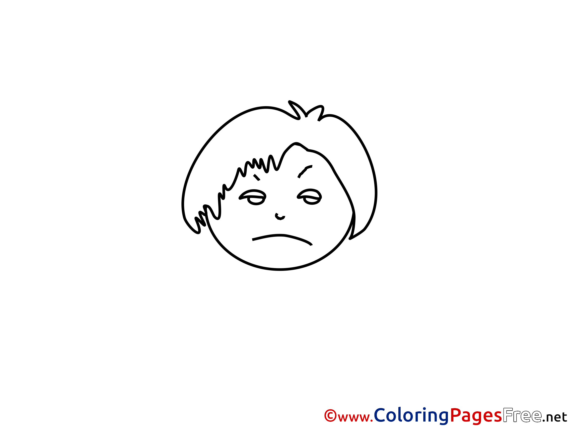 sad face coloring pages printable