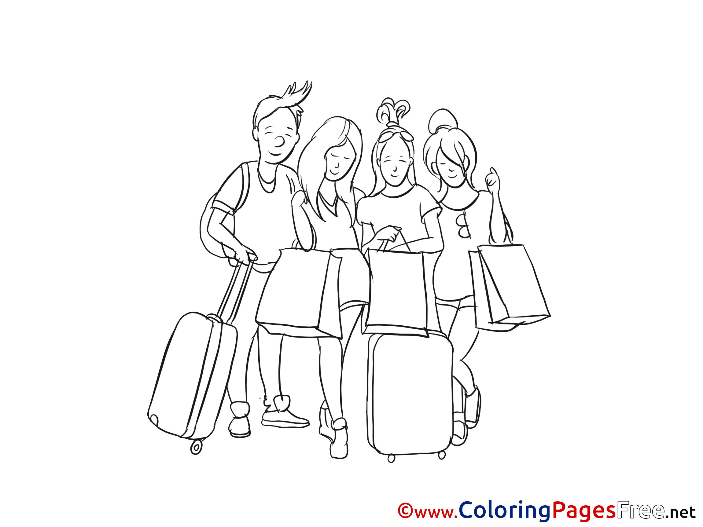 Vacation Coloring Sheets Download Free