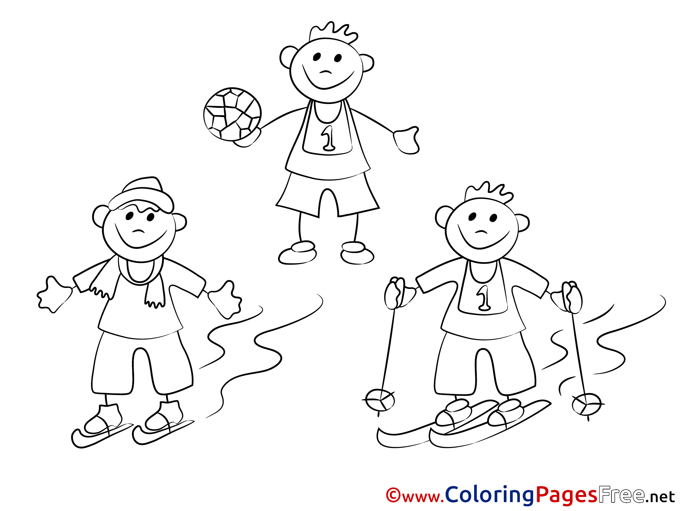 Winter Sport Download Printable Coloring Pages