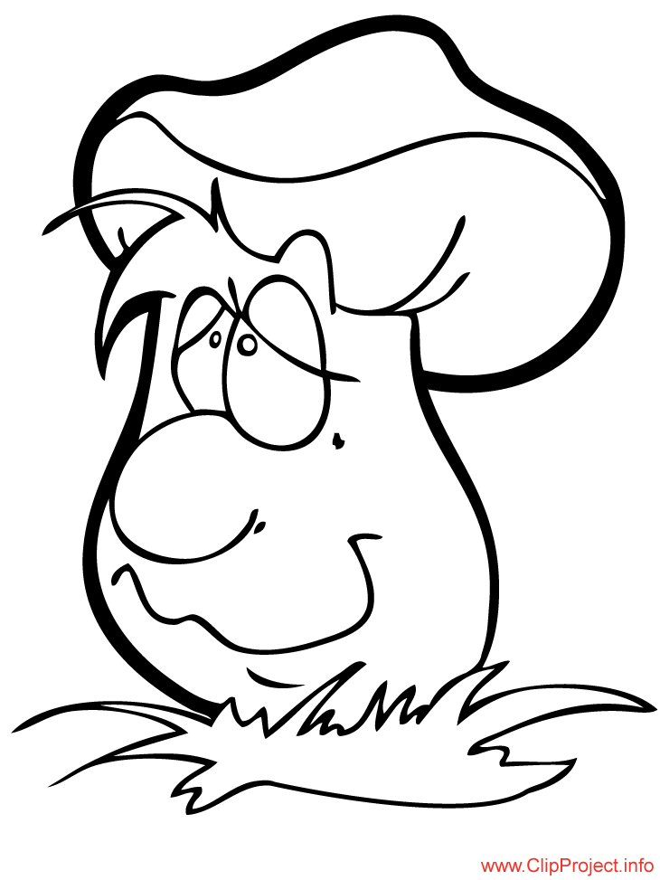 Mushroom Colouring For Free