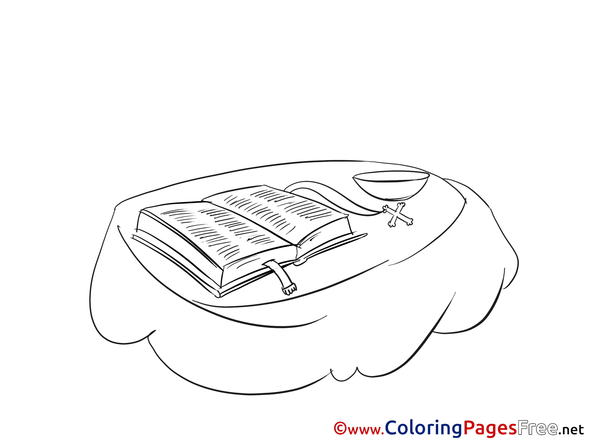 Bible Kids Christening Coloring Pages