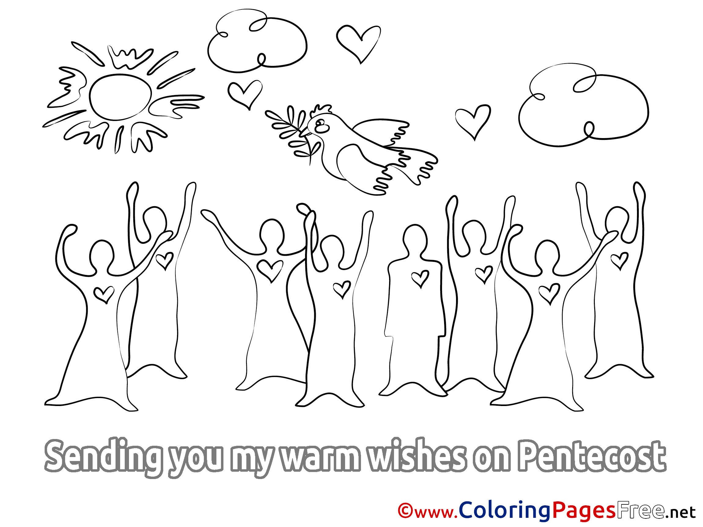 Holiday Download Pentecost Coloring Pages