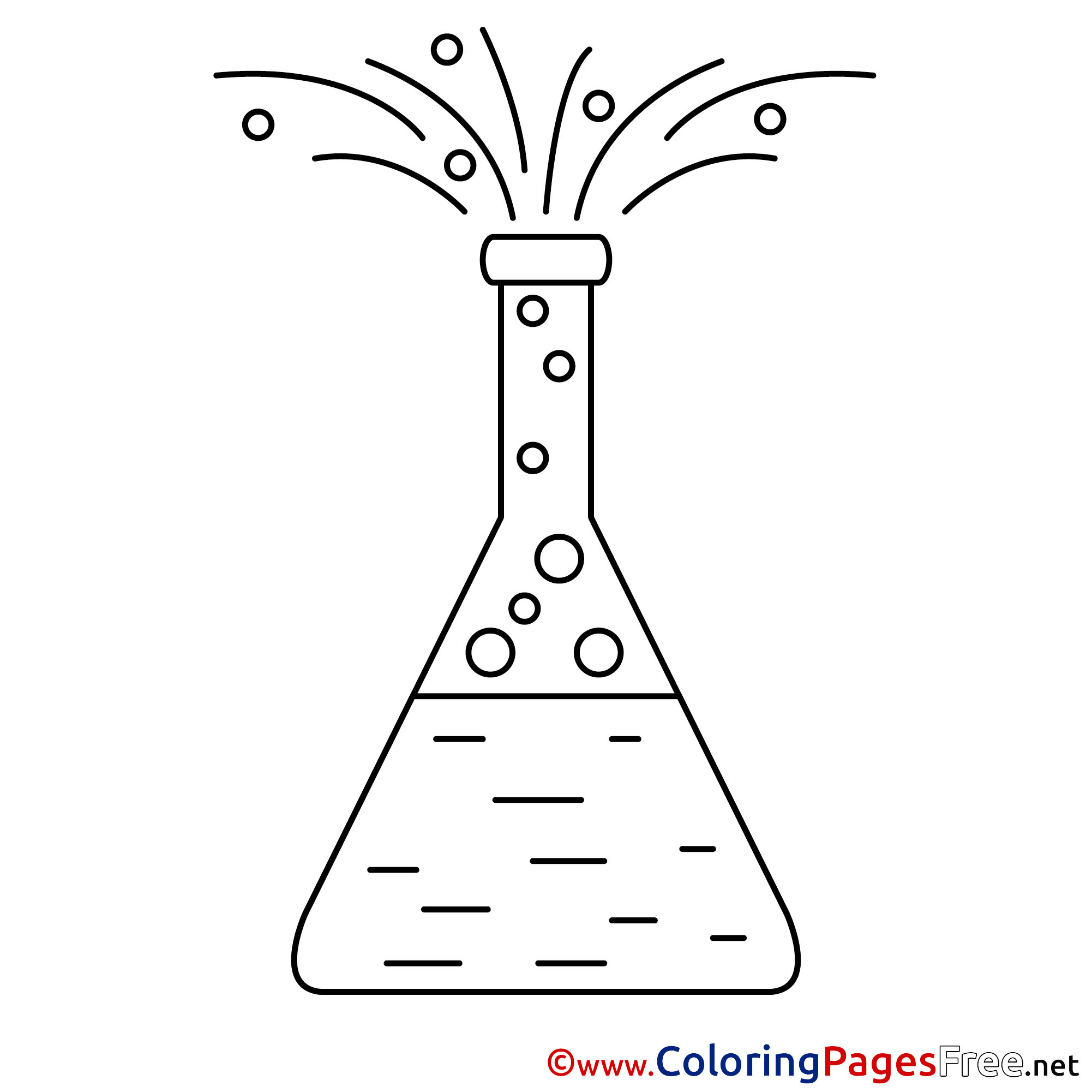 Chemistry Kids Free Coloring Page Chemistry Kids Free Coloring Page