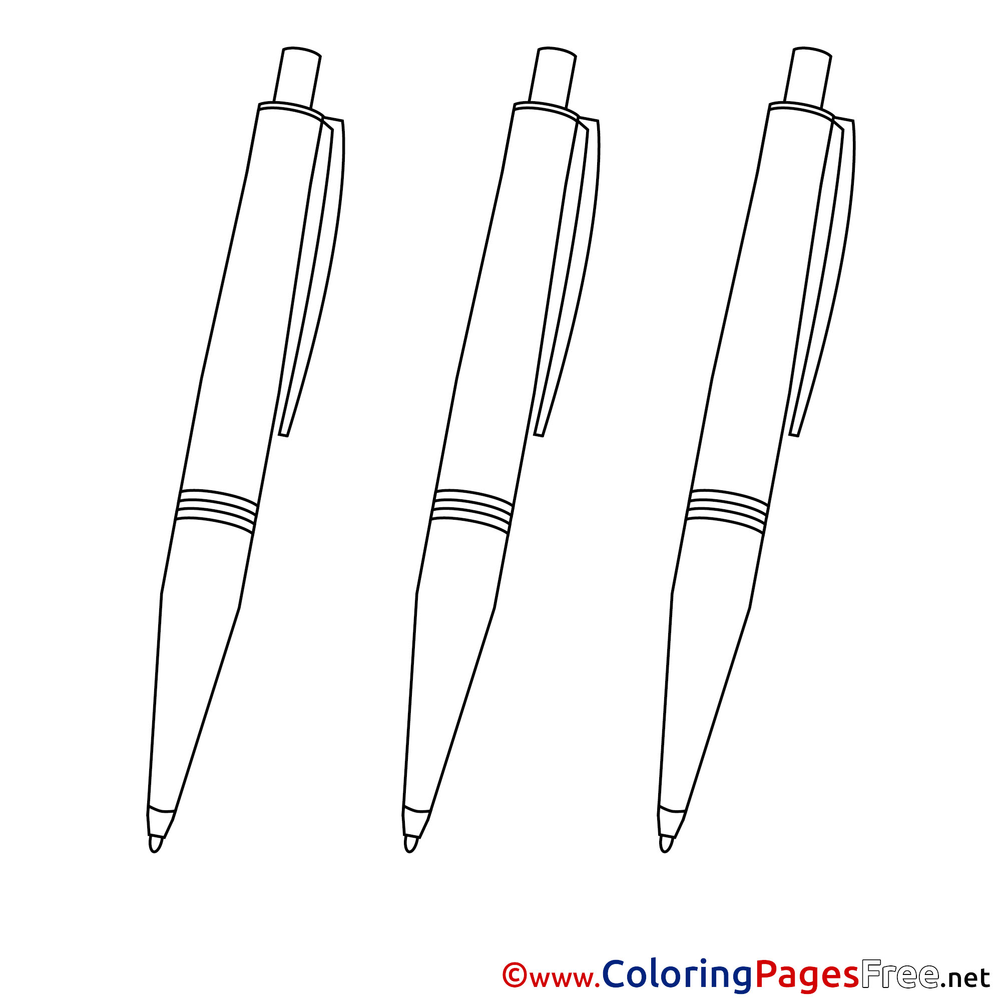 Pen Coloring Page