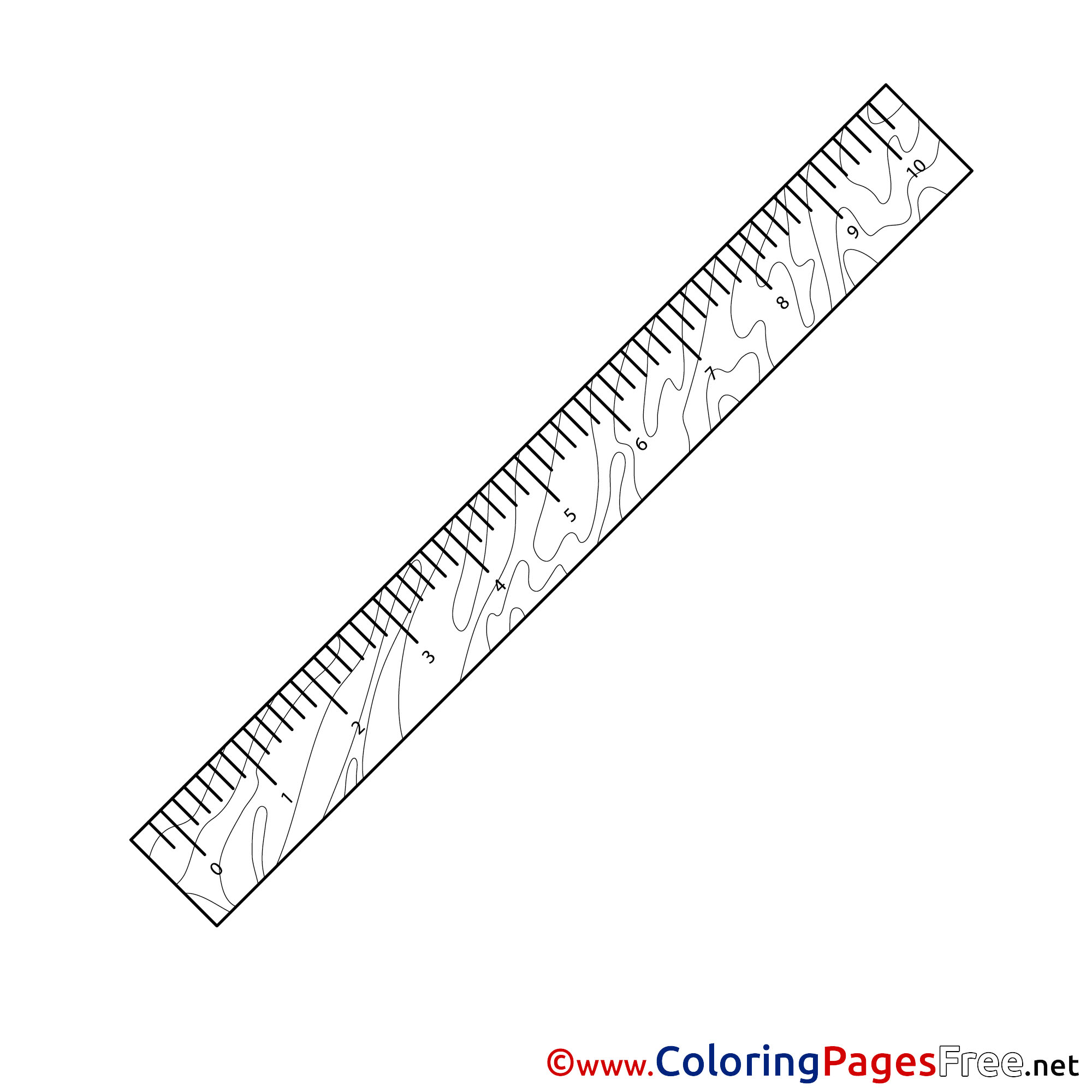 Ruler for Kids printable School Colouring Page