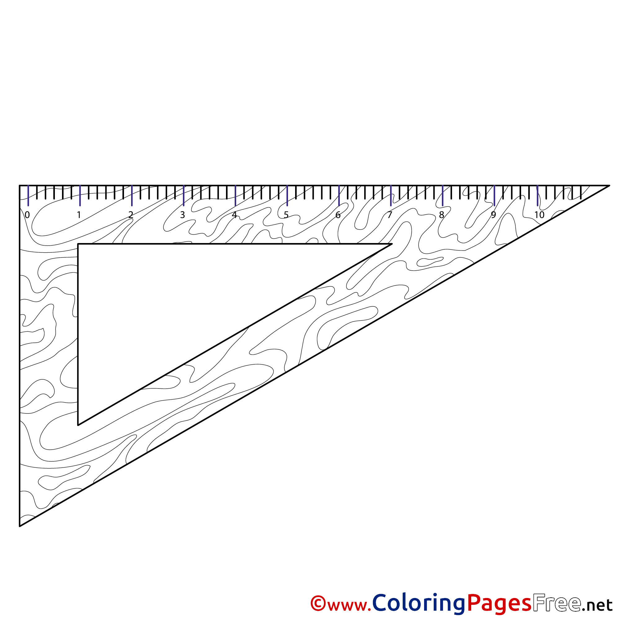 Triangle Coloring Pages School For Free