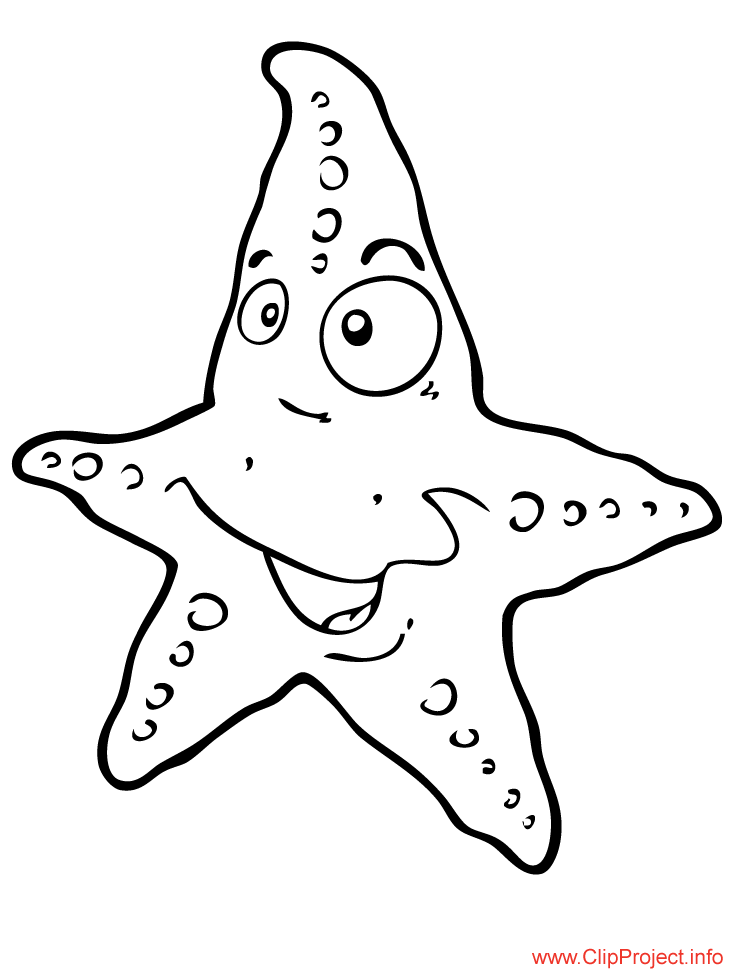 Starfish coloring page