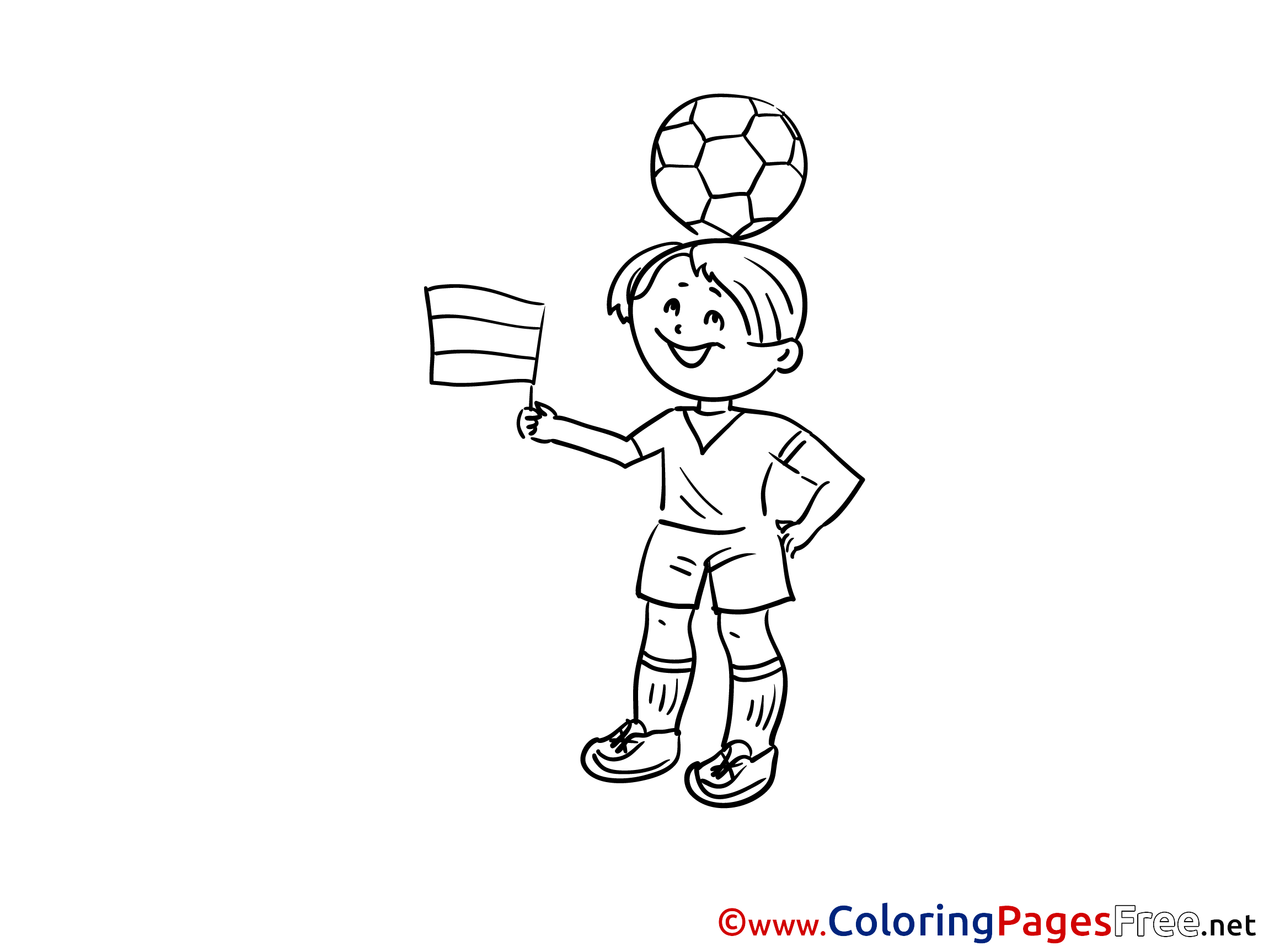 Boy Soccer Coloring Pages Free