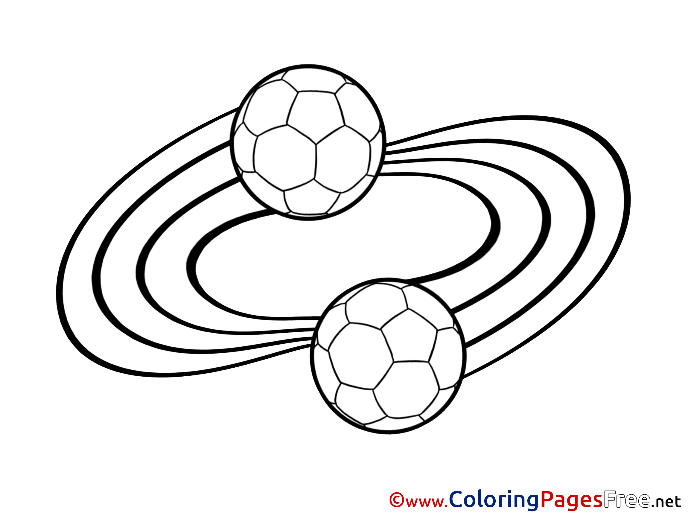 Football Balls Printable Coloring Pages Soccer