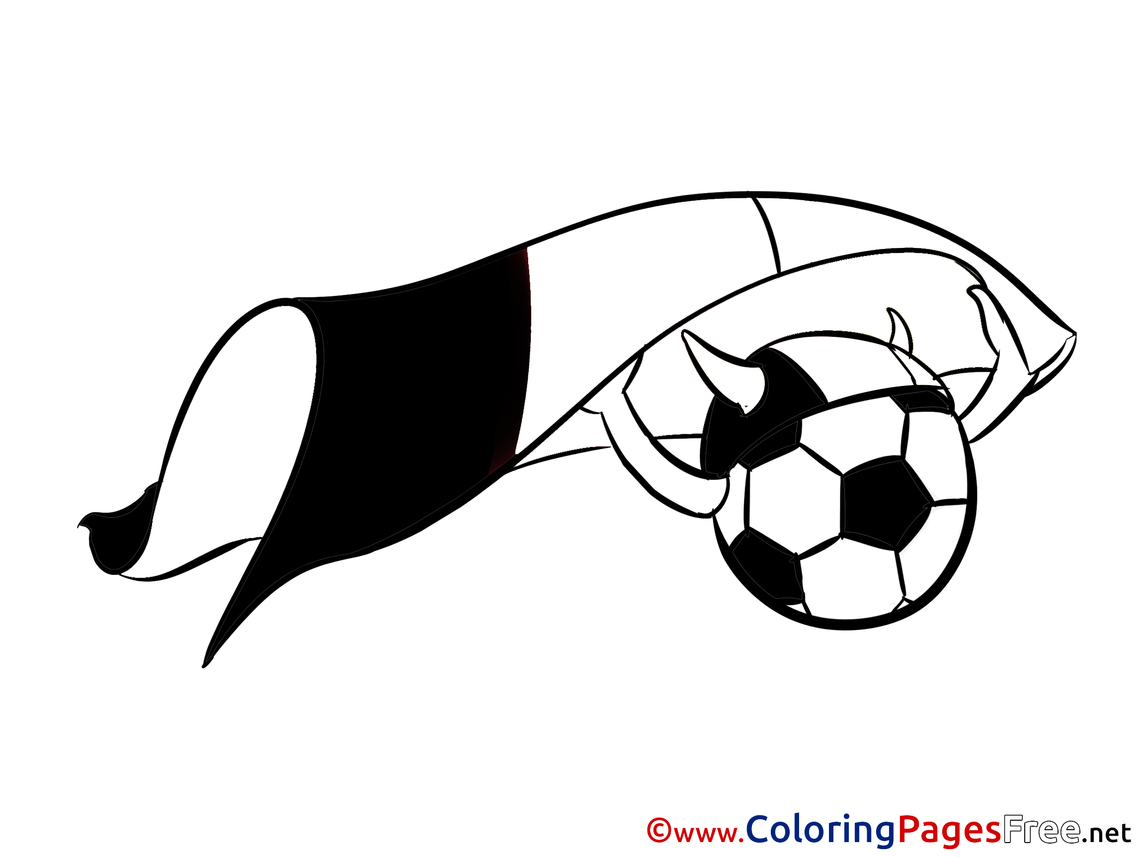 Football Viking Flag Soccer Coloring Pages Free