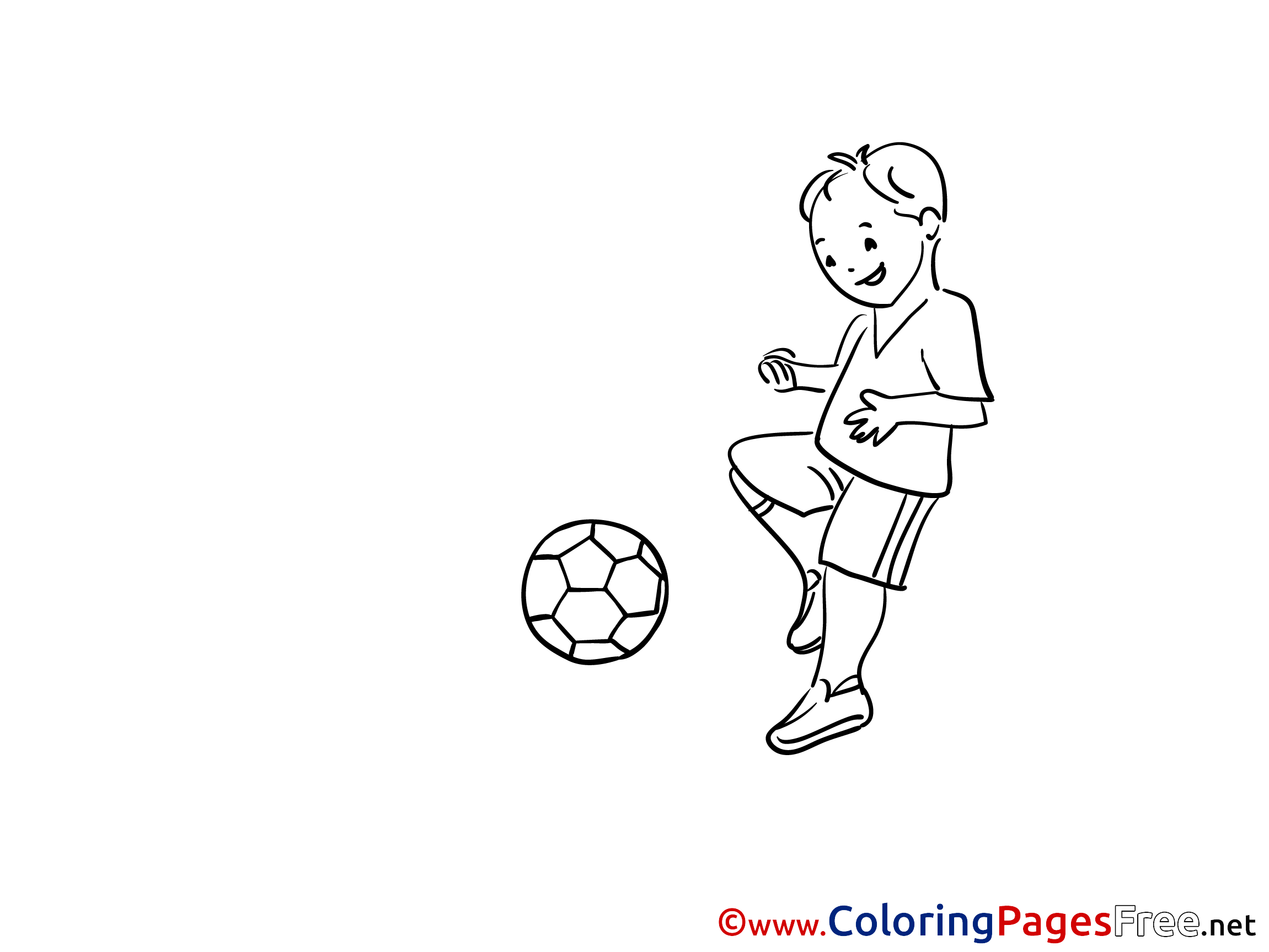 Footballer Printable Coloring Pages Soccer