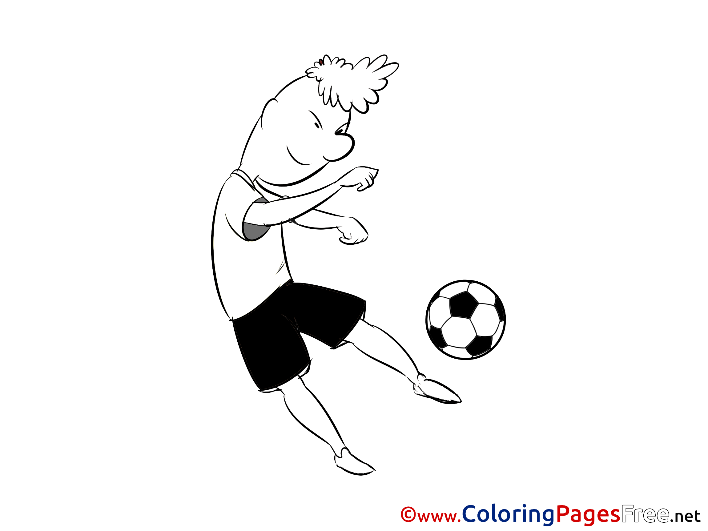 Kick Ball Coloring Sheets Soccer Free