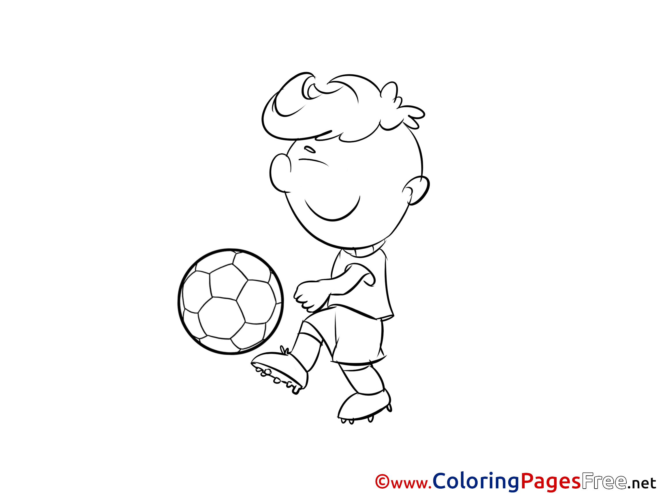 Pass Football Player Soccer Free Coloring Pages