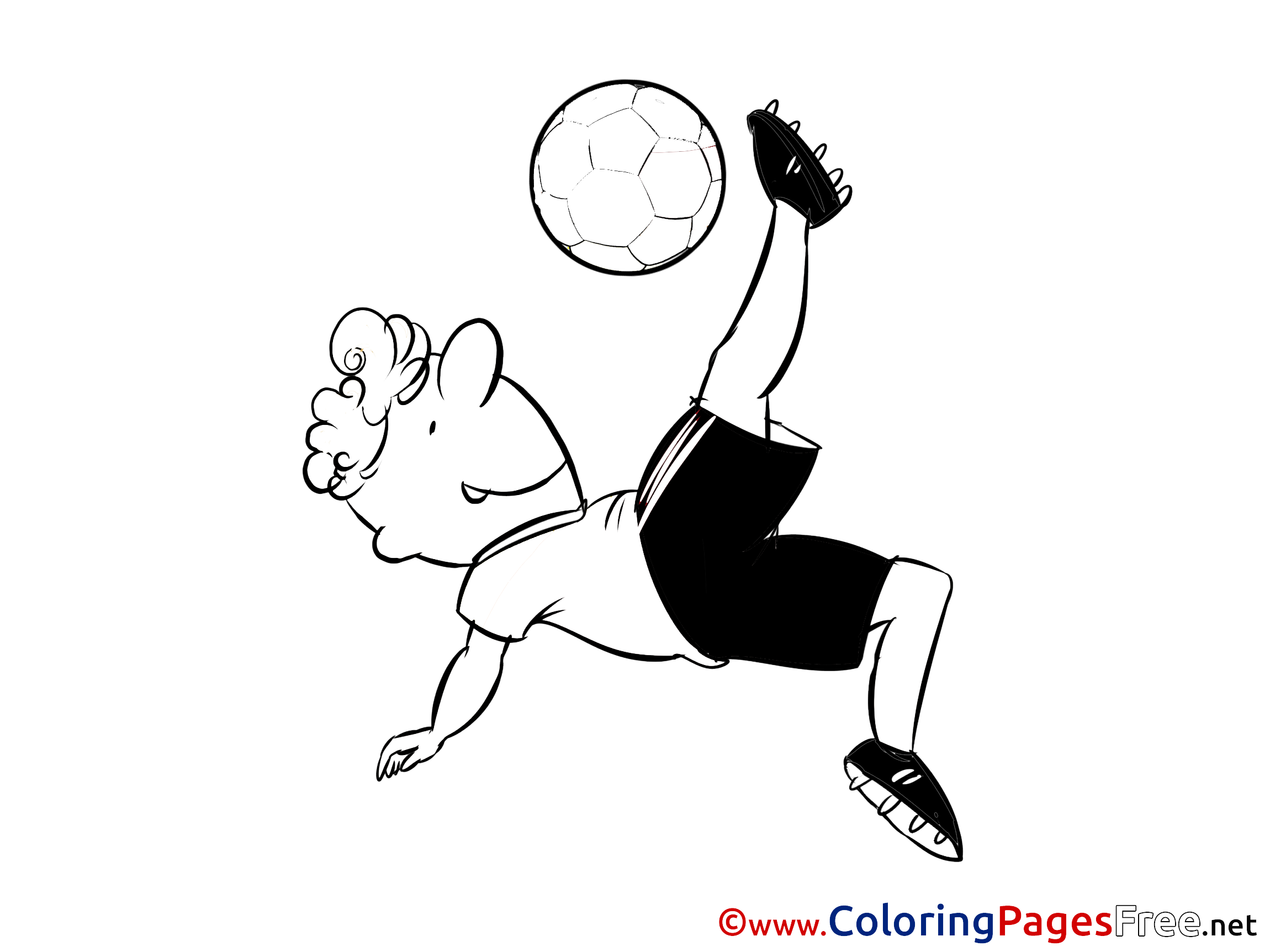 Kick Coloring Page