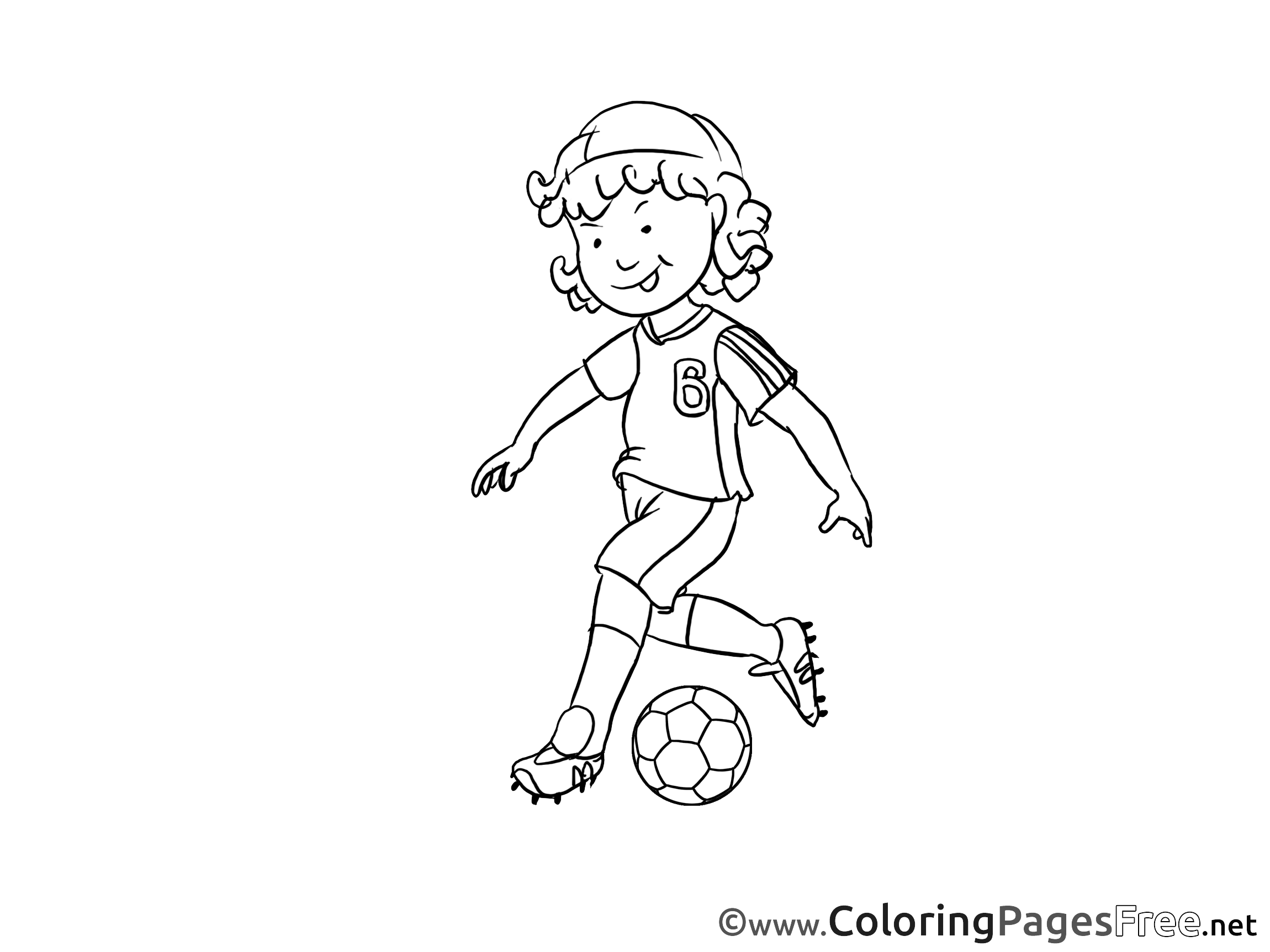 Tricks Boy Children Soccer Colouring Page
