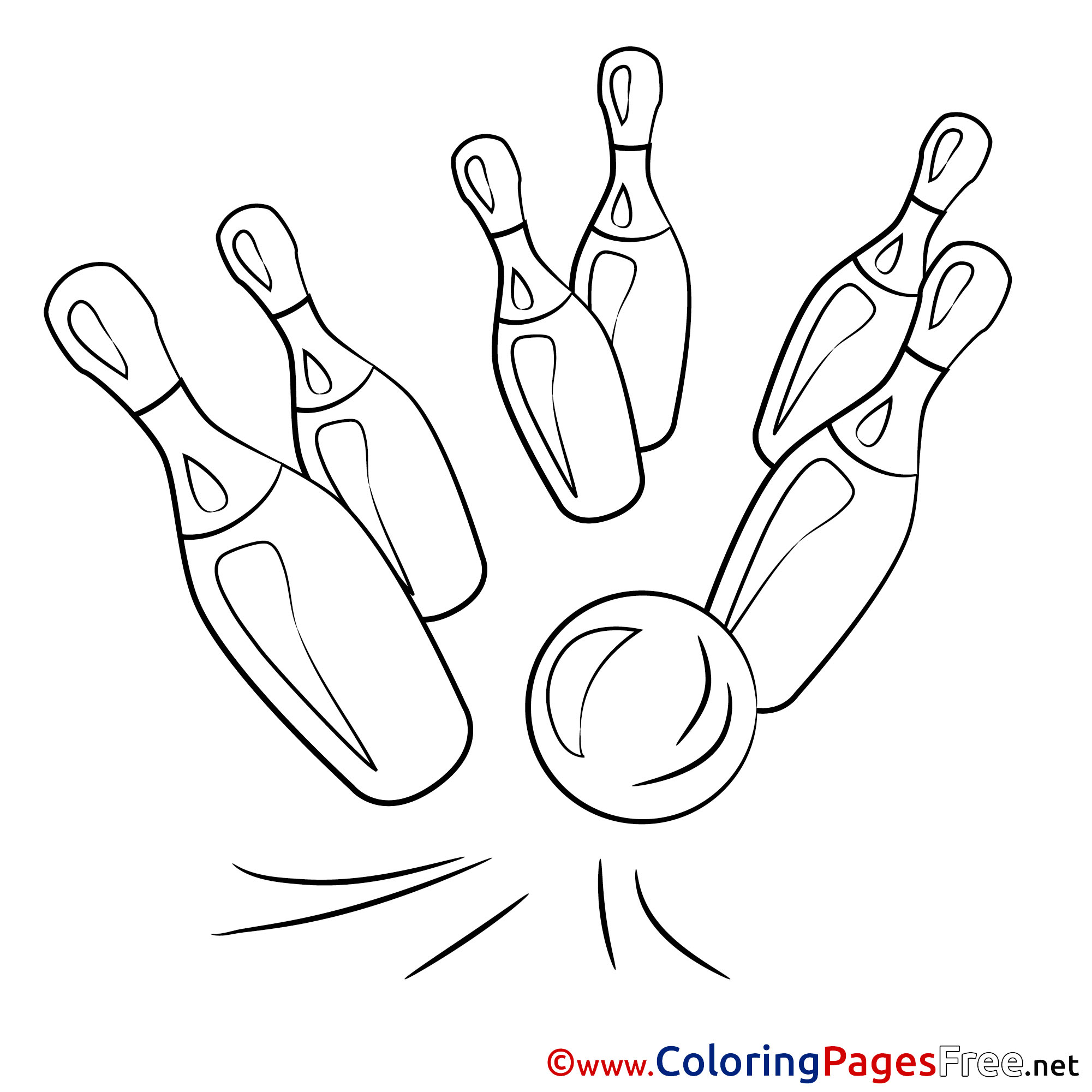 Bowling Coloring Pages for free