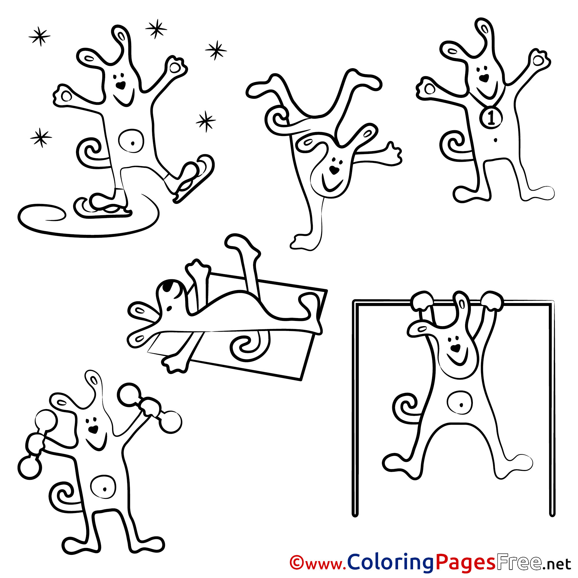 Dog Sport Free Printable Coloring Sheets