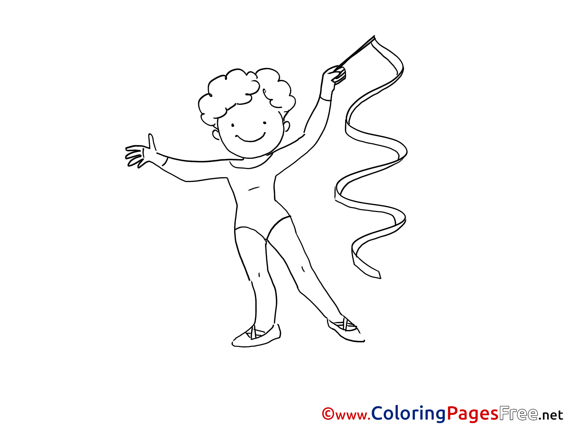 gymnastics for kids printable colouring page