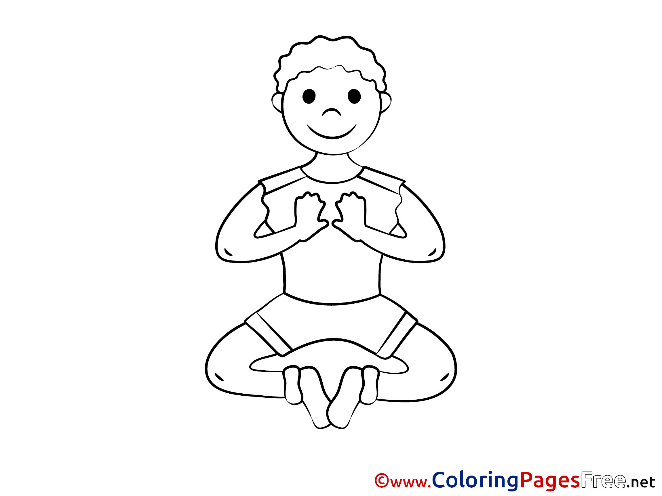 Meditation Kids Download Coloring Pages