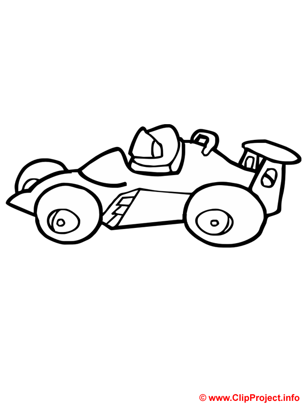 Racing car for coloring page