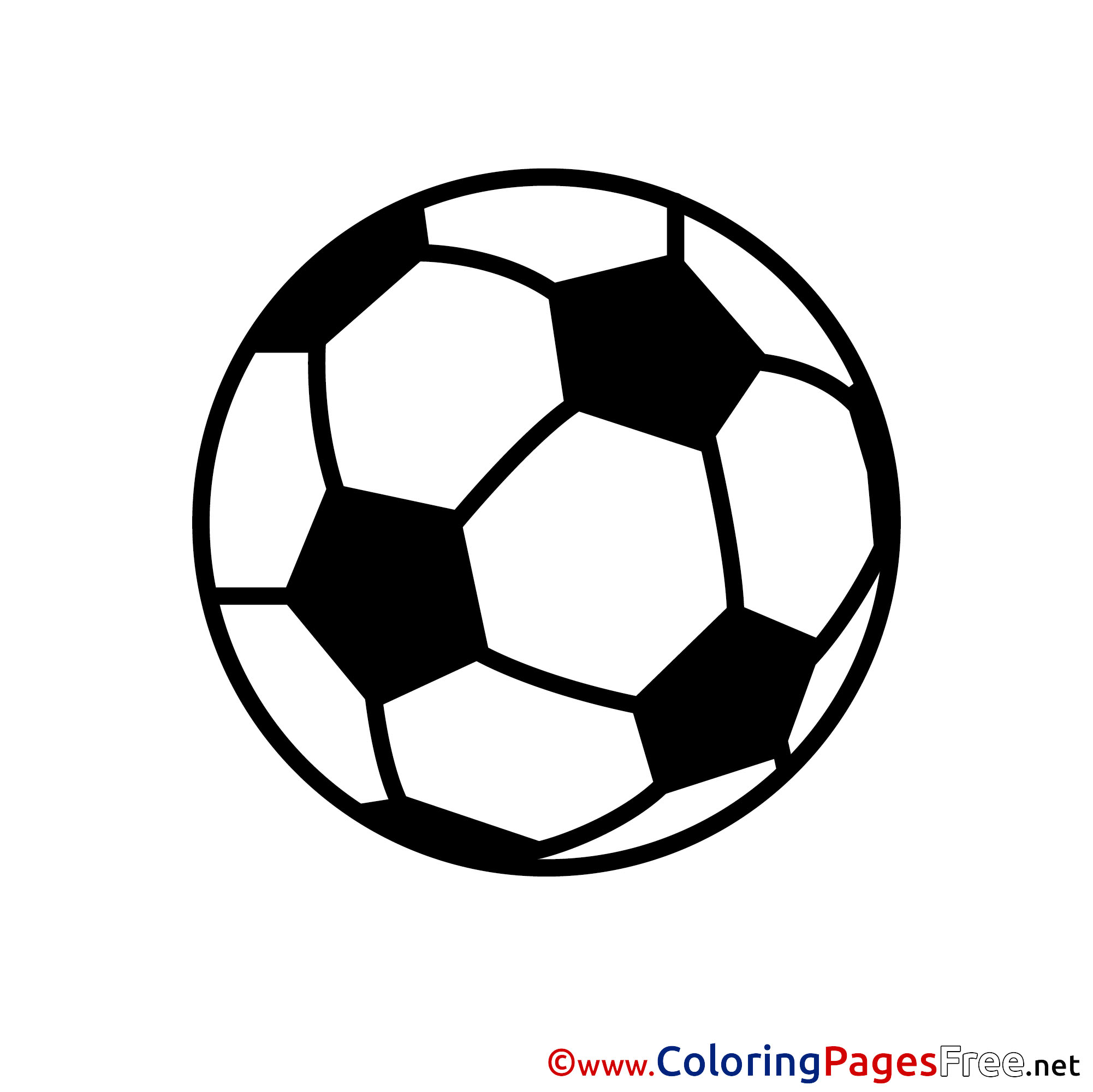 Soccer Ball Coloring Page 184+ SVG PNG EPS DXF in Zip File