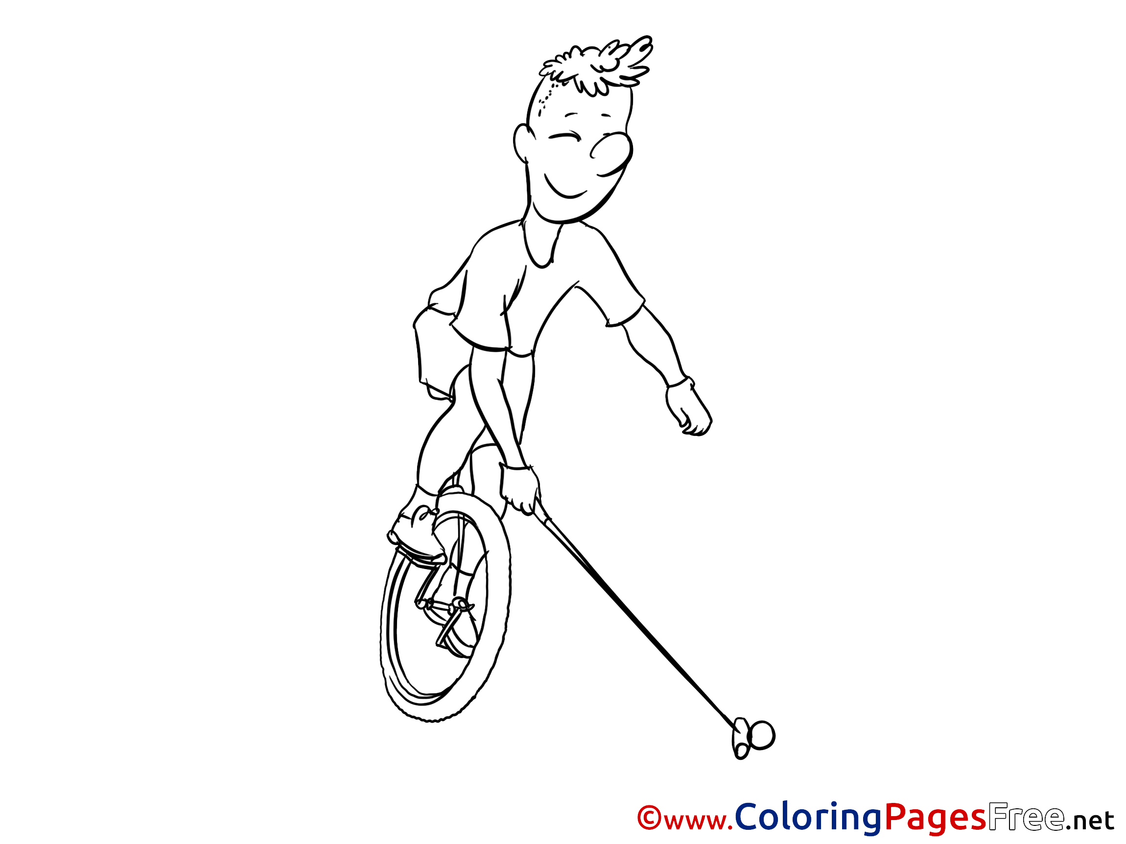 Unicycle Coloring Pages
