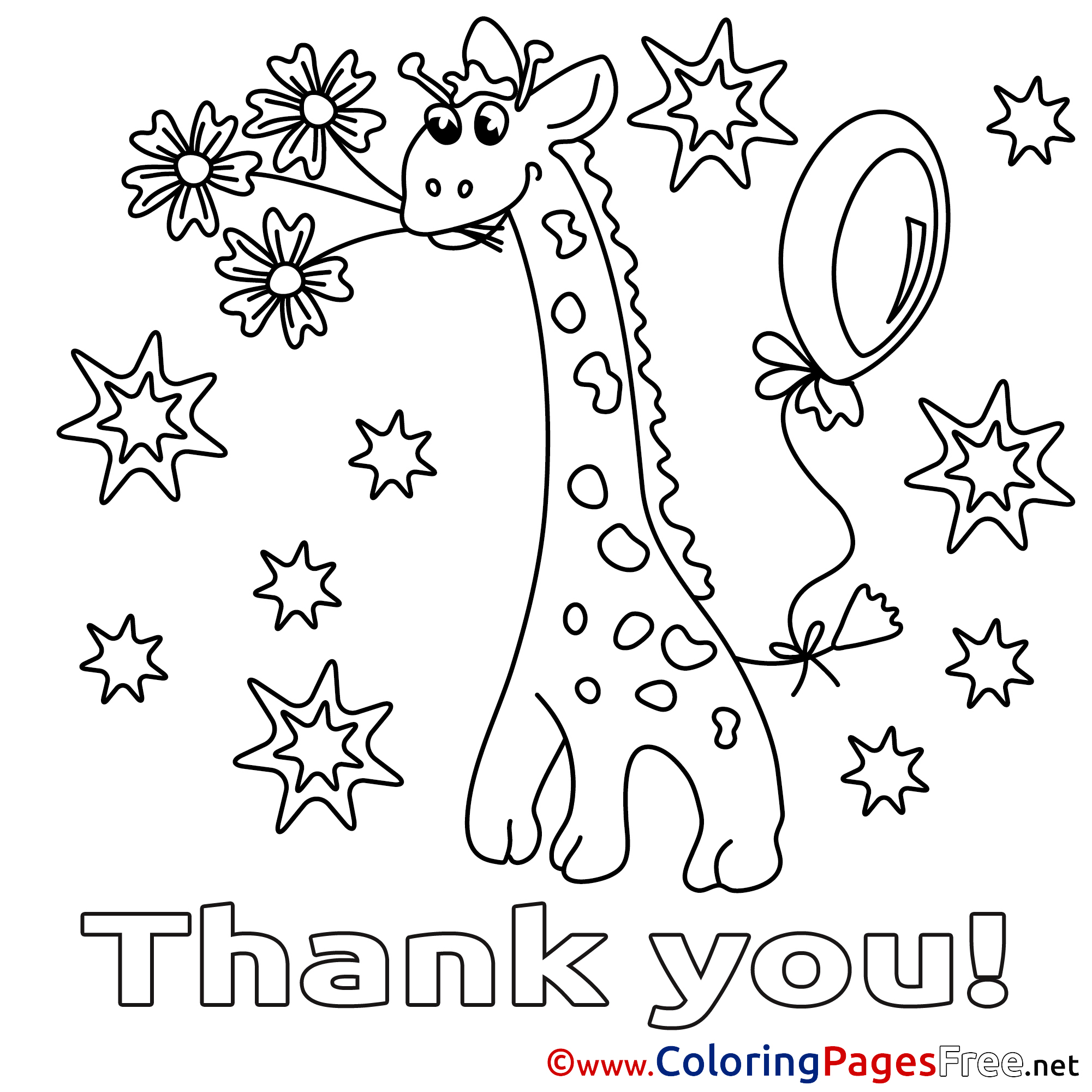 images of thank you coloring pages - photo #24