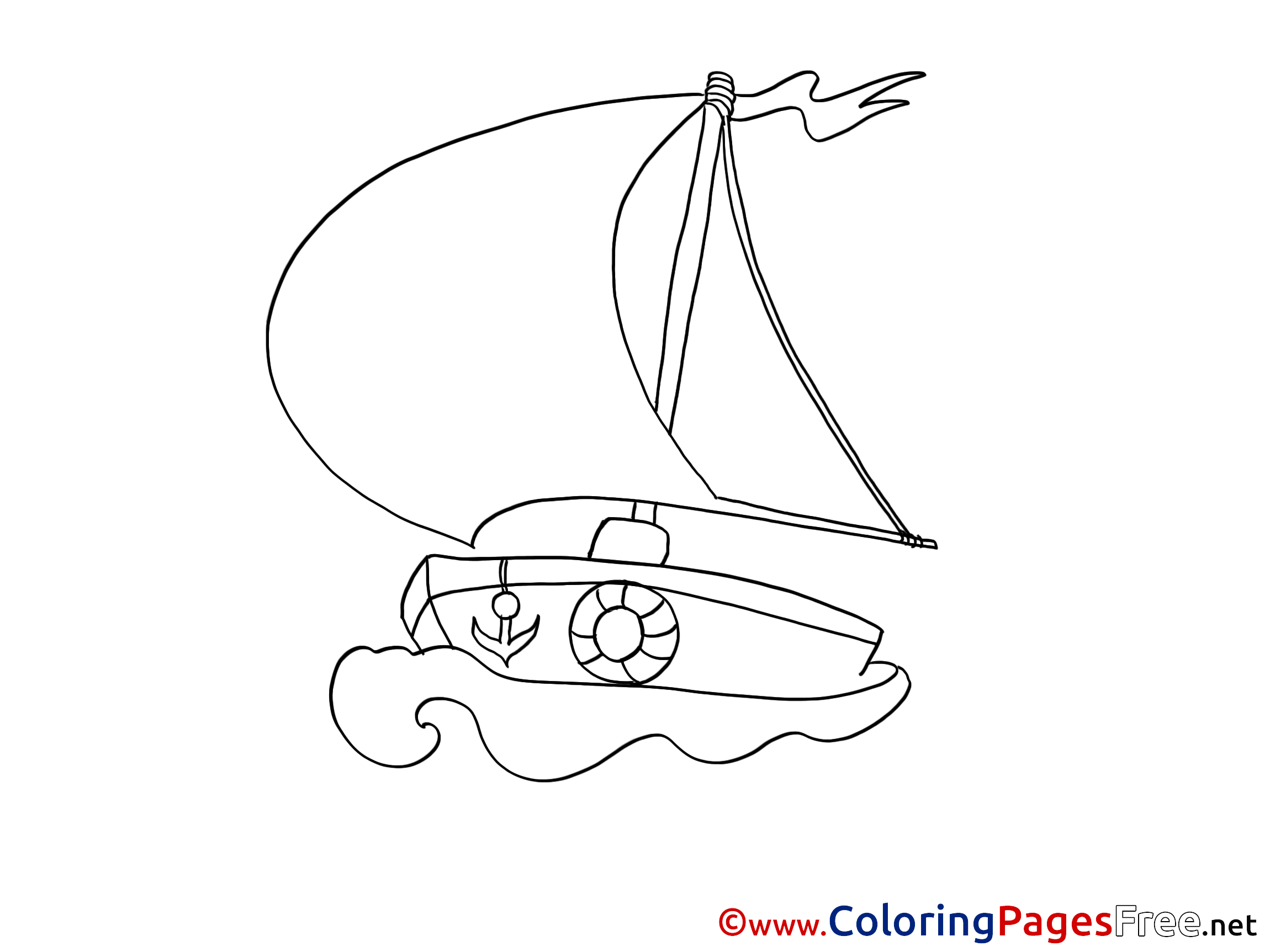 Boat Coloring Pages For Free