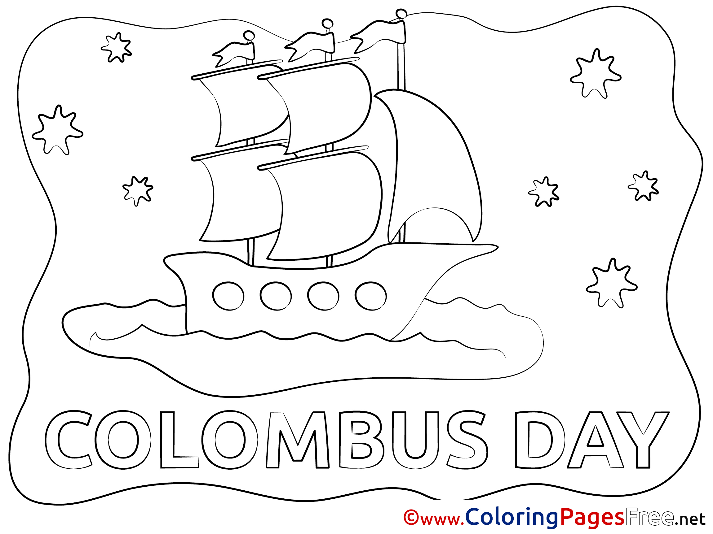 Columbus Day Coloring Pages