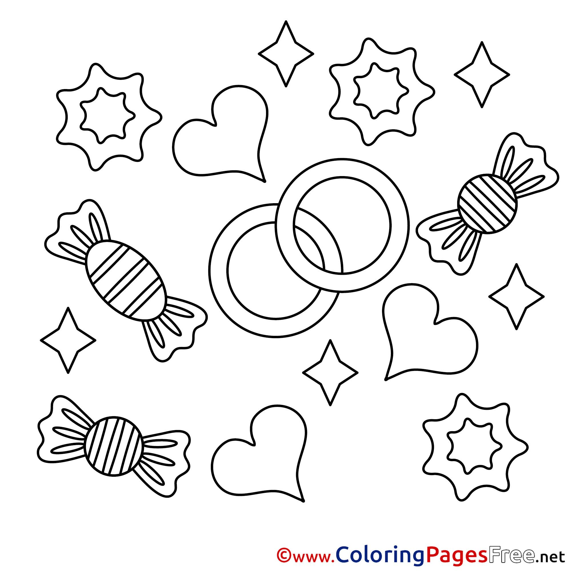 Candies Coloring Sheets Valentine S Day Free