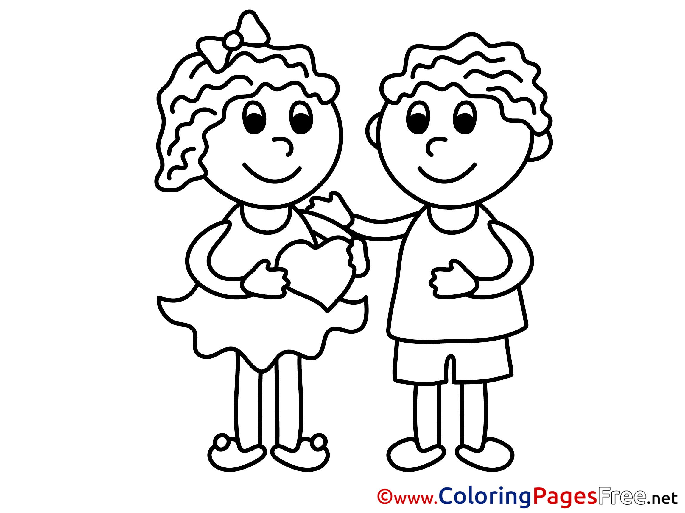 Children Valentine S Day Coloring Pages Free