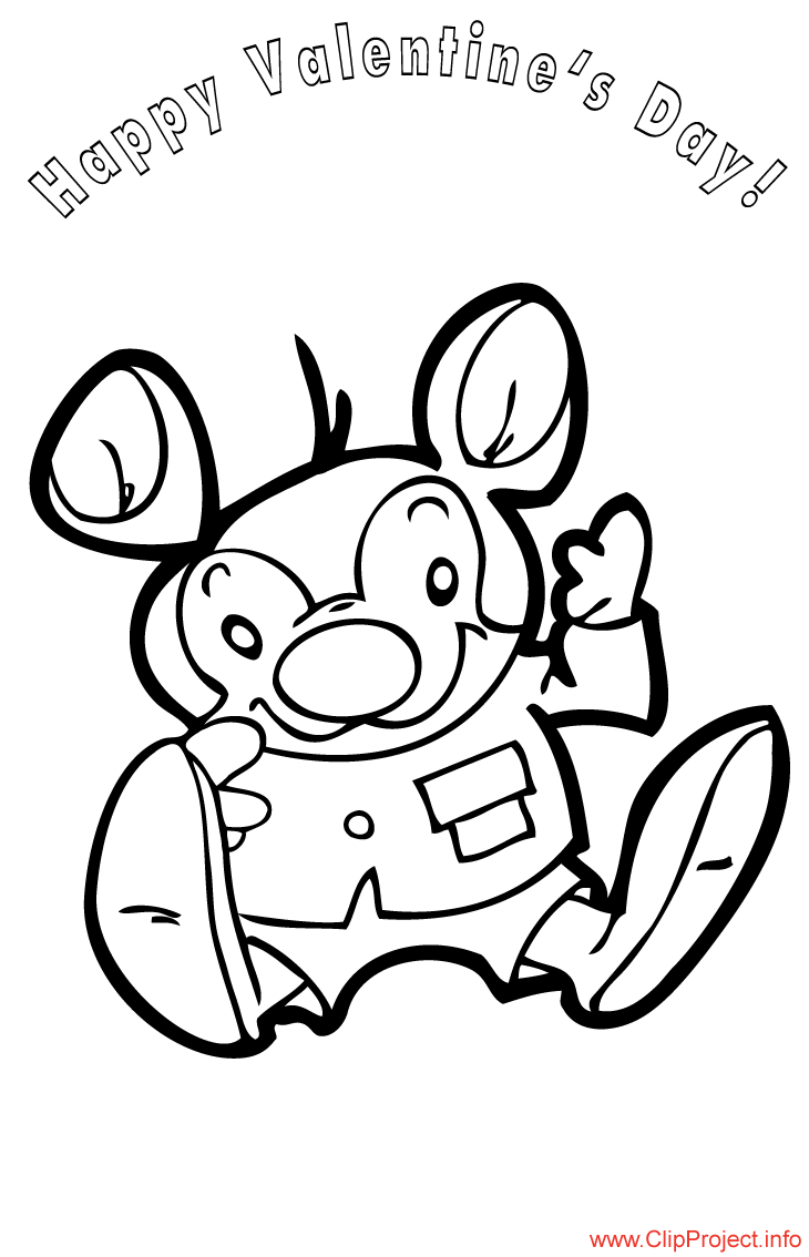 Valentine Coloring Page for Free