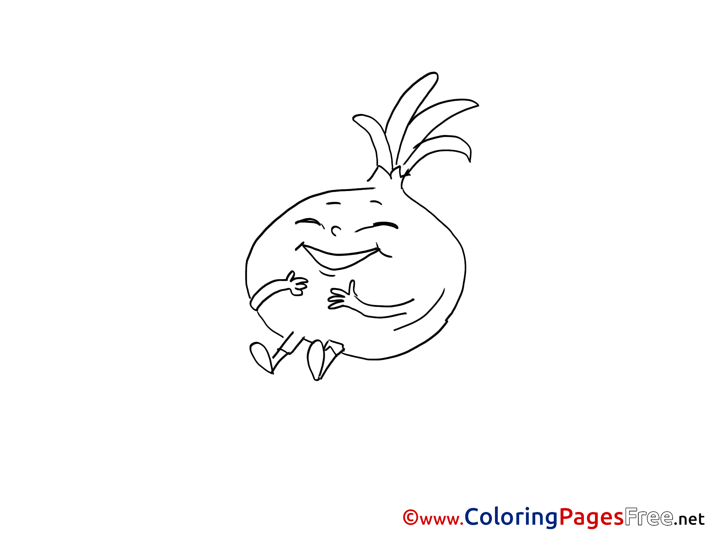 Onion For Free Coloring Pages Download
