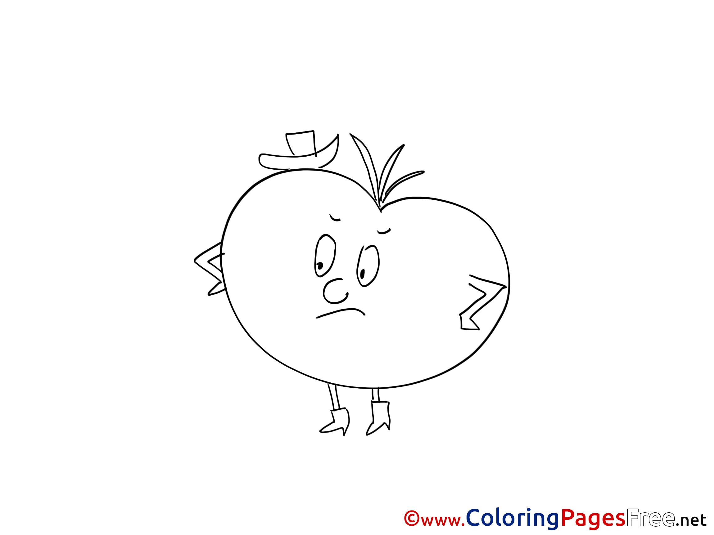 Tomato Download Printable Coloring Pages