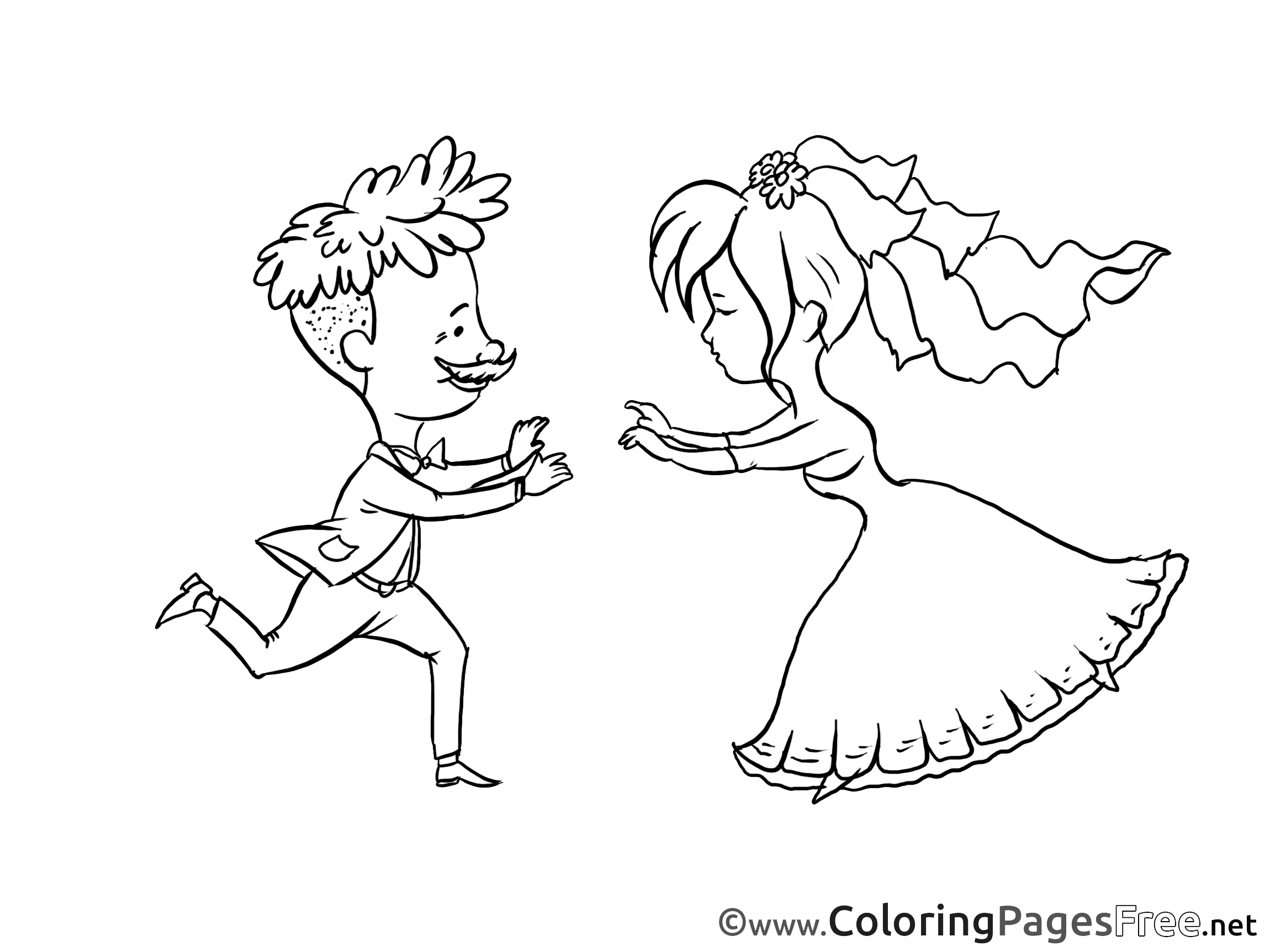 Wedding Coloring Pages for free