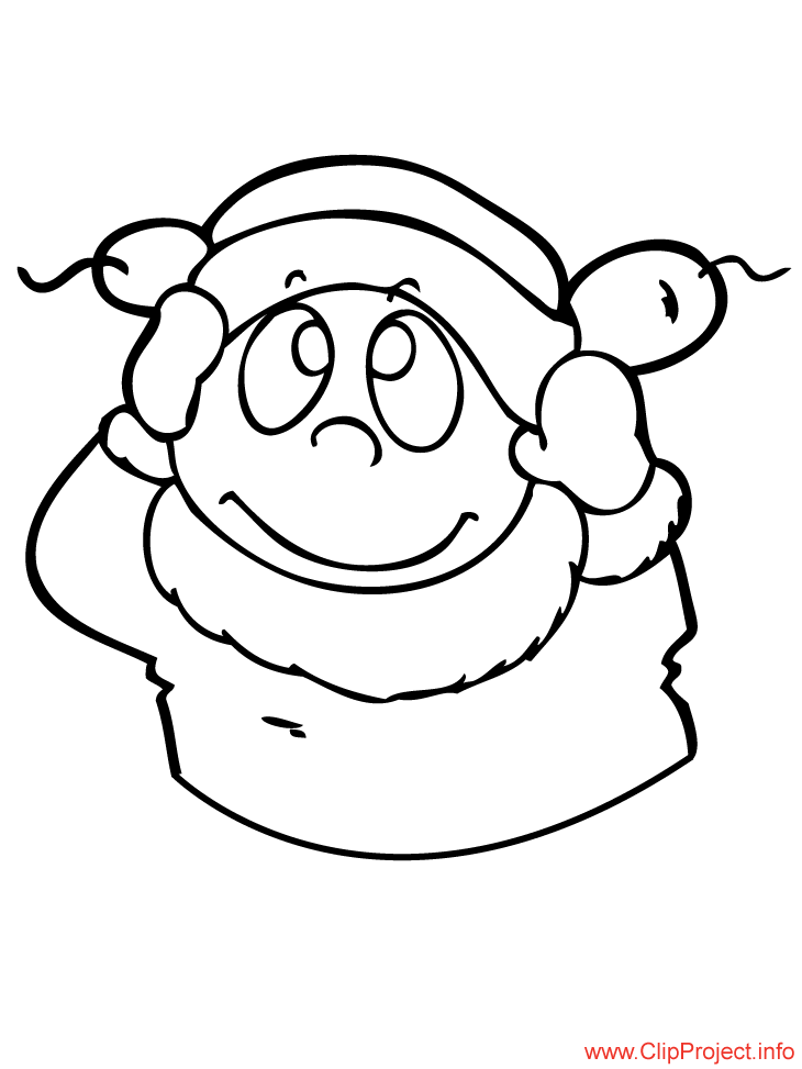 Winter colouring page for free