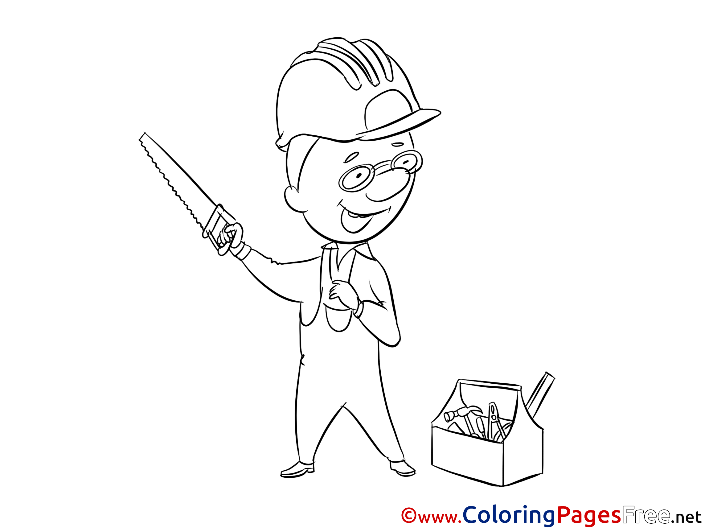 Download 350+ Carpenter Coloring Pages PNG PDF File - New Free Fonts
