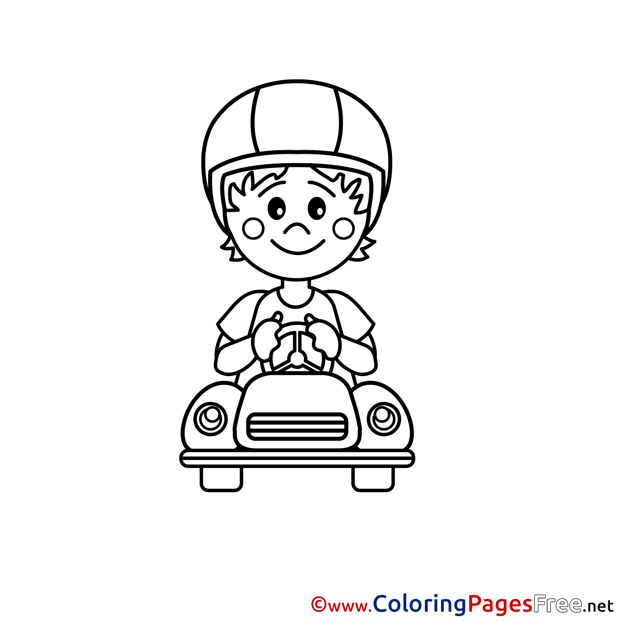 Driver Kids Download Coloring Pages