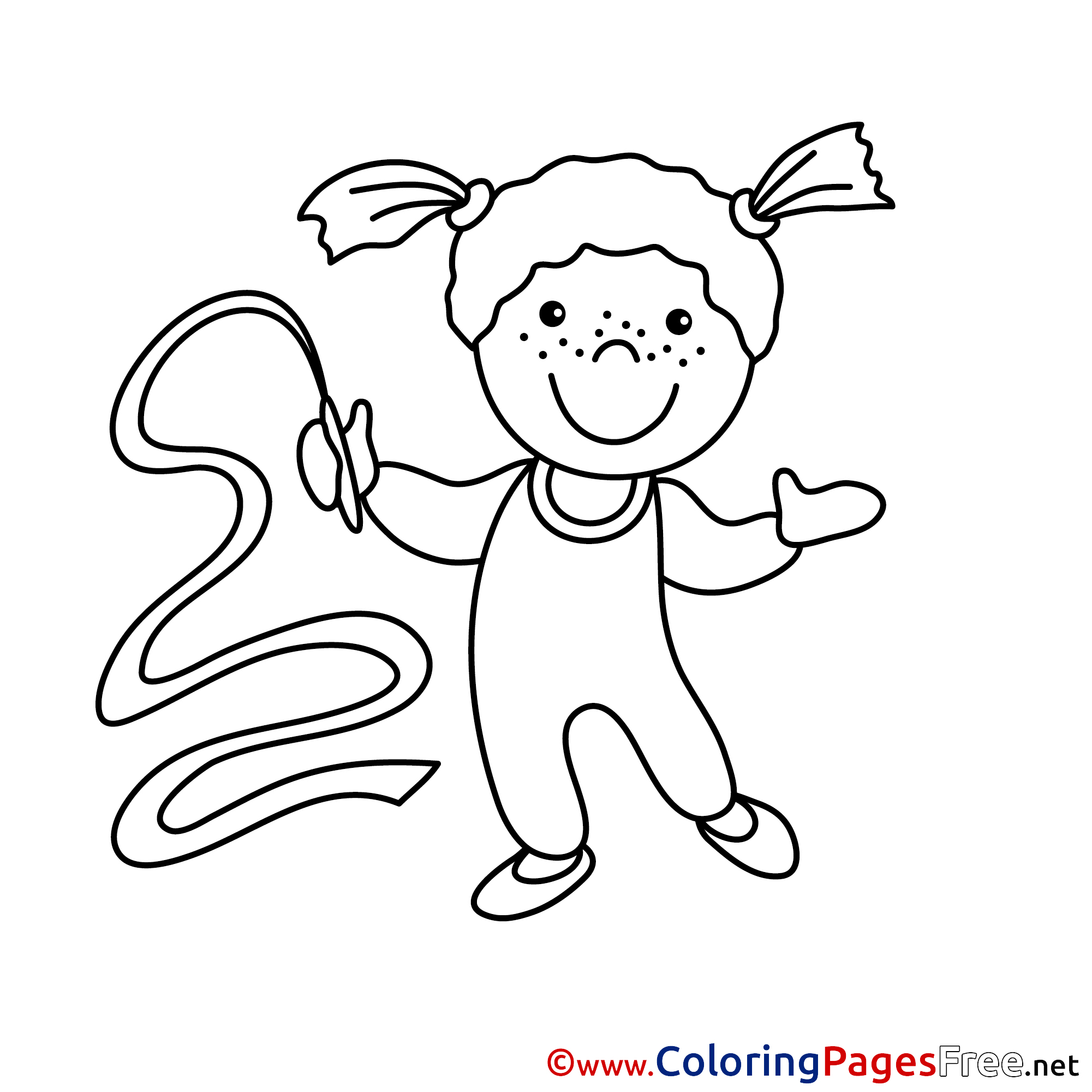 Gymnast Printable Coloring Pages For Free