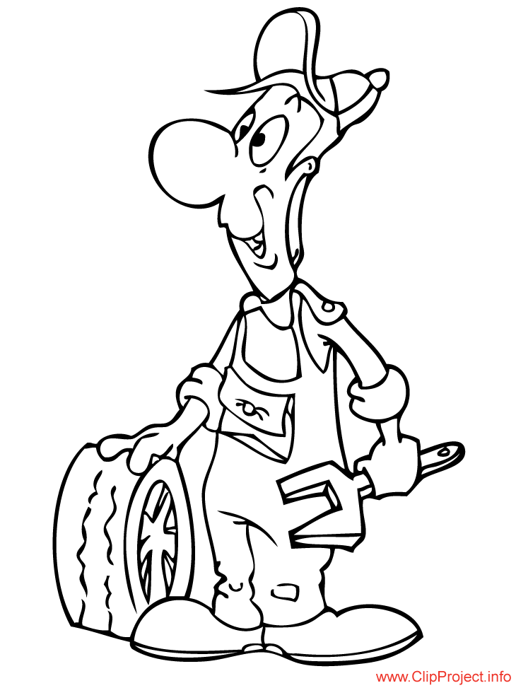 Mechanic Coloring Pages Mechanic coloring page for free