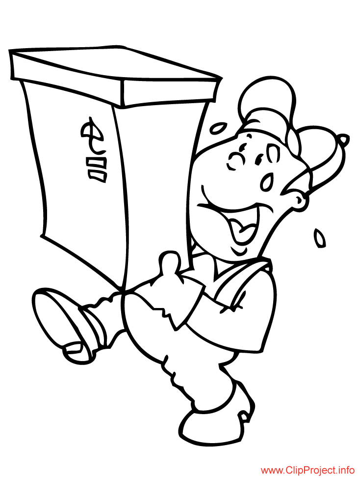 Postman coloring page