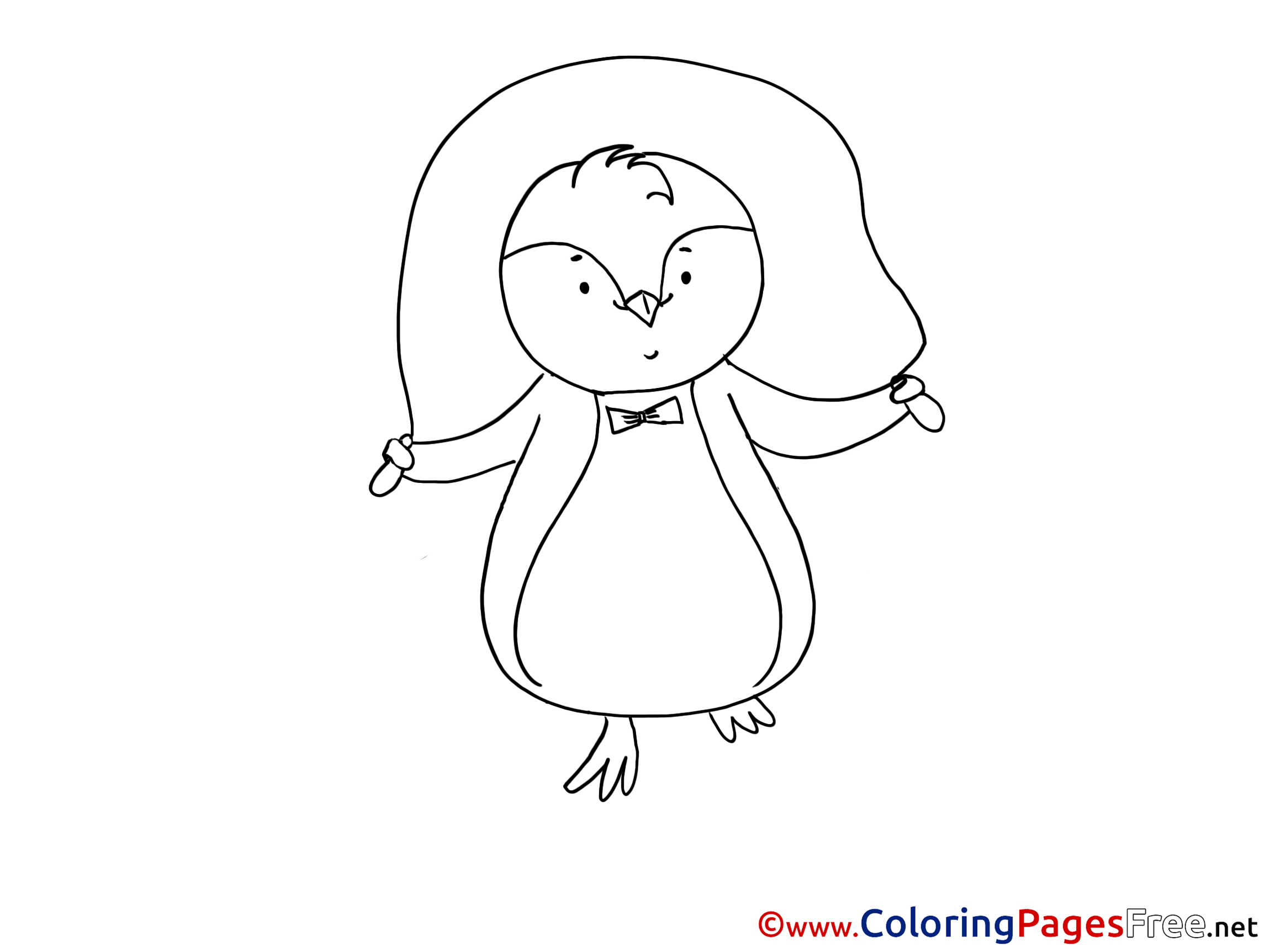 Penguin jumps download Coloring Pages for Kids
