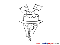 Cake printable Coloring Pages for free